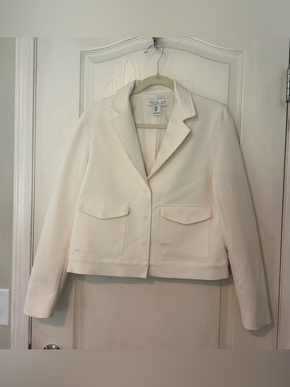 Rachel Zoe Cream Cropped Blazer Jacket